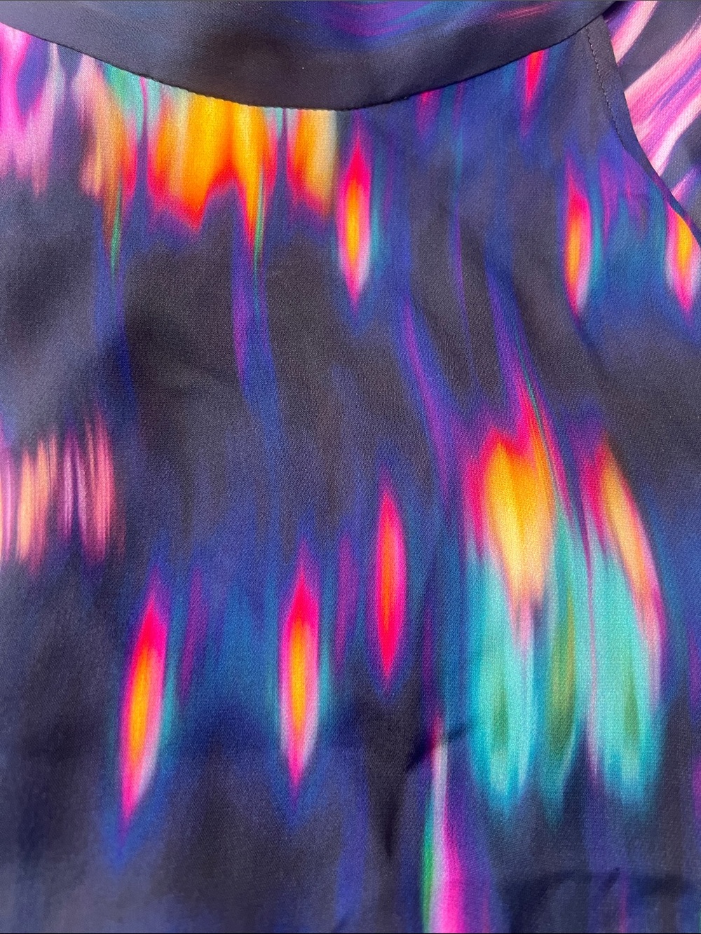 Generation Love Kaylee Tie Silk Halter Top Navy Multi Abstract NWT Medium - Picture 3 of 8